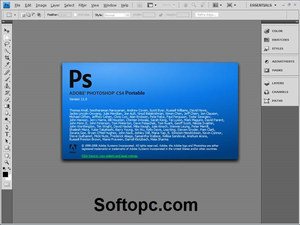 Adobe Photoshop CS4 Portable Interface