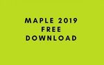 Maple 2019 Free download