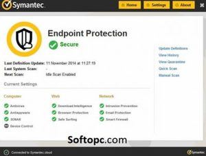 Symantec Endpoint Protection 14.3 Interface