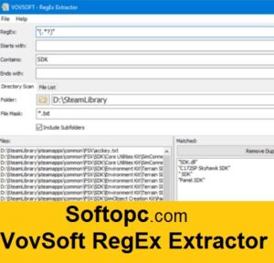 VovSoft RegEx Extractor