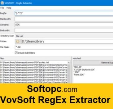 VovSoft RegEx Extractor